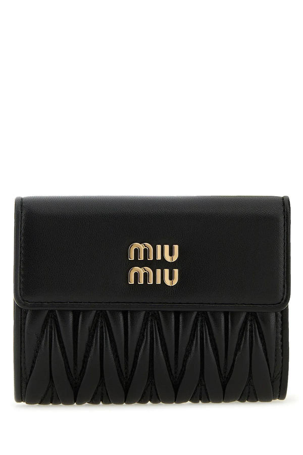 Miu Miu Black Leather Wallet - Women - Piano Luigi