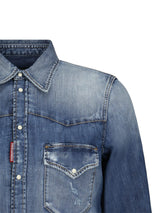 Dsquared2 Stone Washed Denim Shirt - Men - Piano Luigi