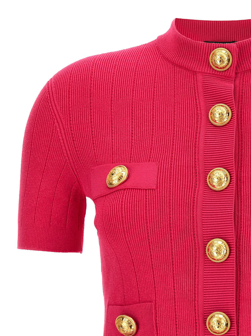 Balmain Logo Buttons Cardigan - Women - Piano Luigi