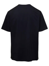 Balmain Black Crew Neck T-shirt With Logo Print On The Chest In Cotton Man - Men - Piano Luigi