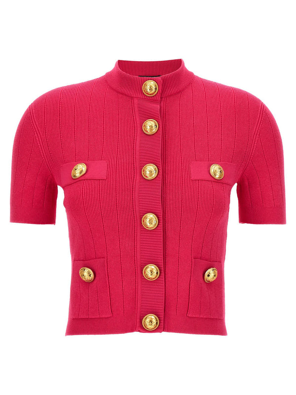 Balmain Logo Buttons Cardigan - Women - Piano Luigi