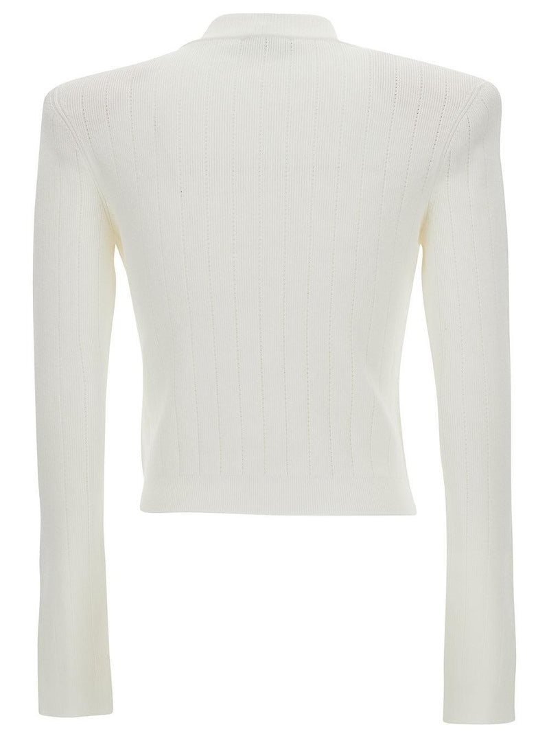 Balmain Buttoned Knit Crop Cardigan - Women - Piano Luigi