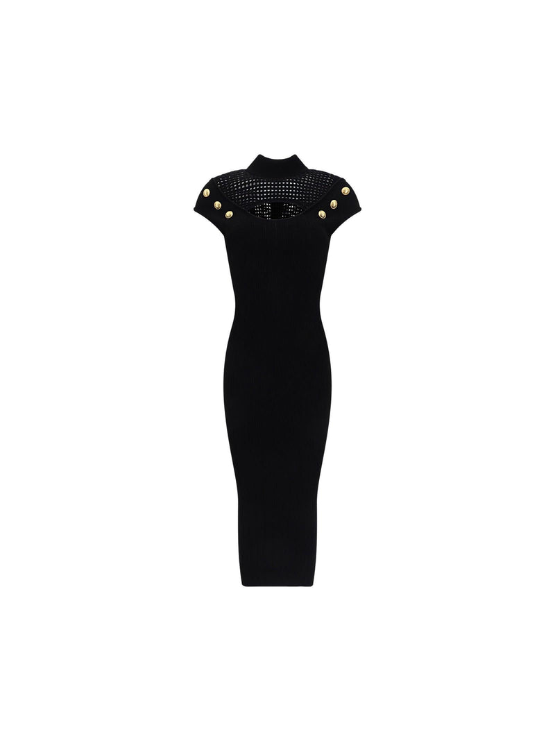 Balmain Knitted Sheath Dress - Women - Piano Luigi