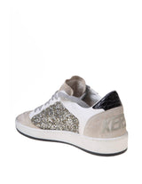 Golden Goose Ballstar Sneakers In White And Silver Suede - Women - Piano Luigi