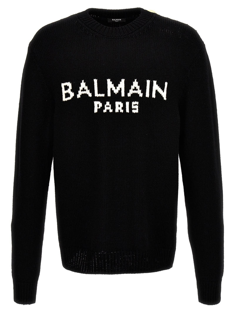 Balmain Jacquard Logo Sweater - Men - Piano Luigi