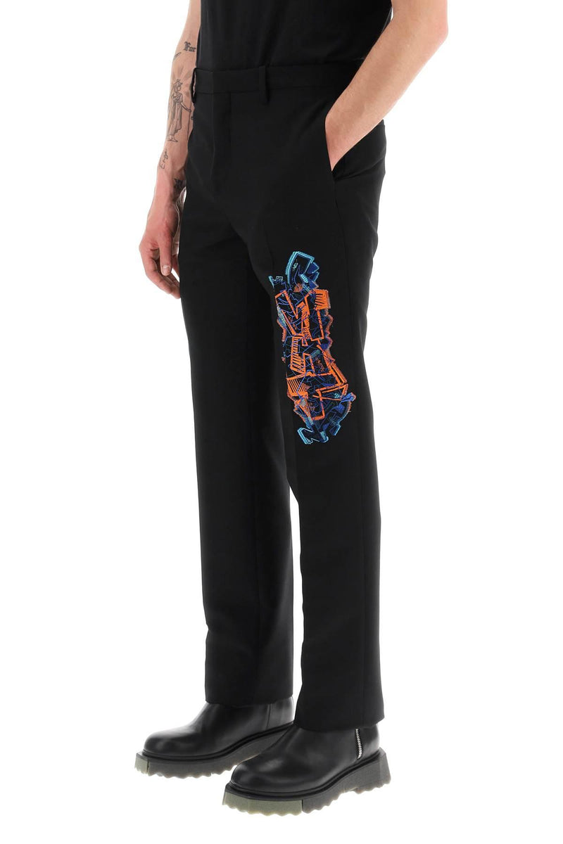 Off-White Printed Trousers - Men - Piano Luigi