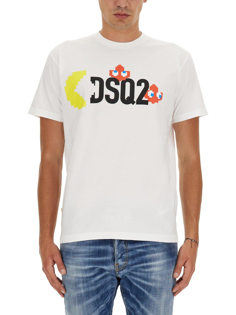 Dsquared2 Pac-man Cool T-shirt In White - Men - Piano Luigi