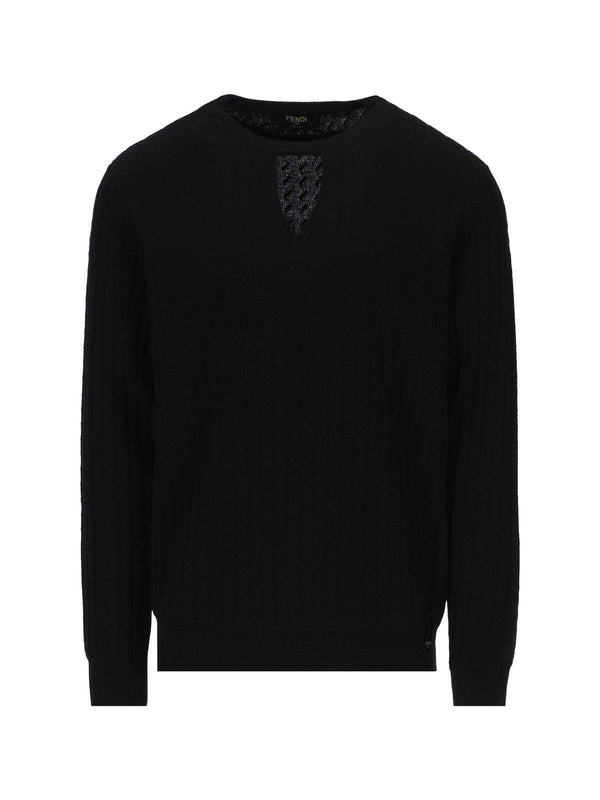 Fendi Cut-out Detailed Knit Jumper - Men - Piano Luigi