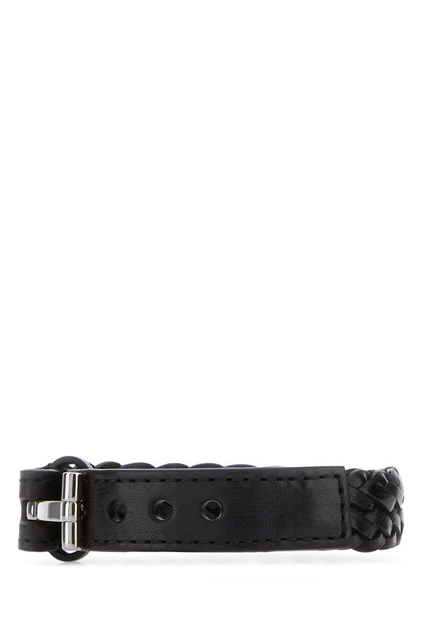 Tom Ford Black Leather Bracelet - Men - Piano Luigi