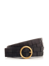 Bottega Veneta Signature Intrecciato Buckle Belt - Women - Piano Luigi