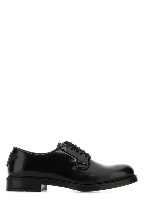 Prada Black Leather Lace-up Shoes - Men - Piano Luigi