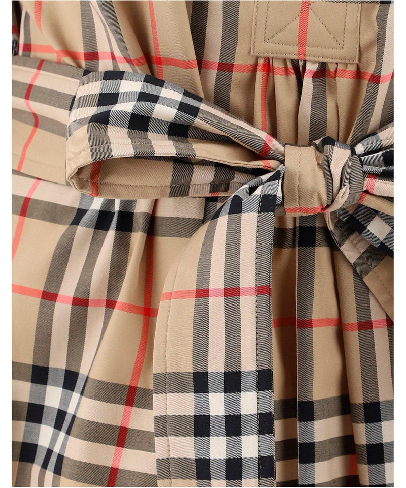 Burberry Checked Tie-waist Shirt Dress - Women - Piano Luigi