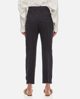 Bottega Veneta Slim Leg Cotton Twill Trousers - Women - Piano Luigi