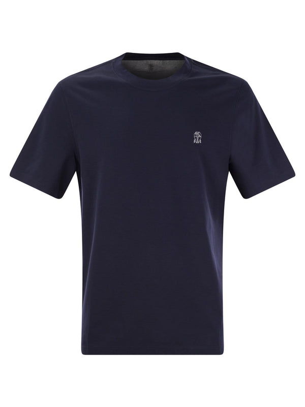 Brunello Cucinelli Slim Fit Crew-neck T-shirt In Cotton Jersey With Logo - Men - Piano Luigi