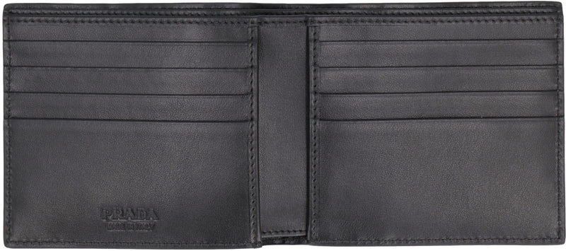Prada Logo Leather Wallet - Men - Piano Luigi