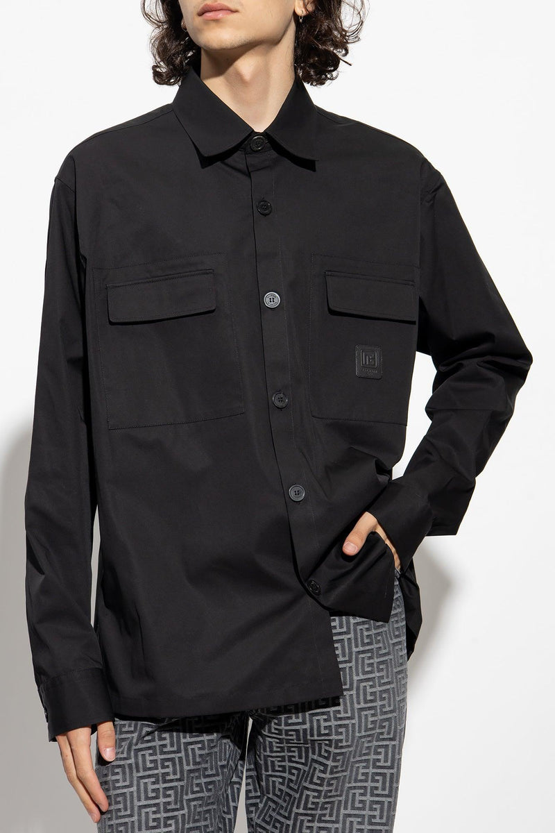 Balmain Black Shirt With Pockets - Men - Piano Luigi