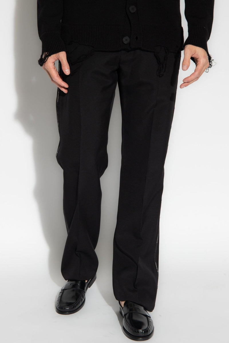 Givenchy Black Pleat-Front Trousers - Men - Piano Luigi