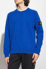 Stone Island Blue Sweater With Logo - Men - Piano Luigi