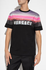 Versace Black Printed T-Shirt - Men - Piano Luigi