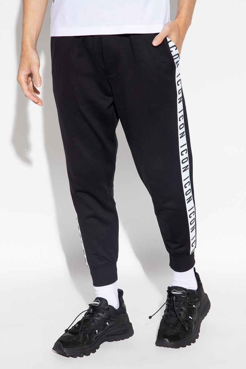 Dsquared2 Black Printed Sweatpants - Men - Piano Luigi