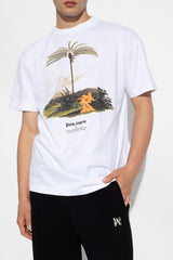 Palm Angels White Printed T-Shirt - Men - Piano Luigi