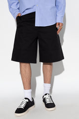 Palm Angels Black Shorts With Logo - Men - Piano Luigi