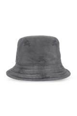 Burberry Grey Bucket Hat With Logo - Men - Piano Luigi