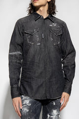 Dsquared2 Grey Denim Shirt - Men - Piano Luigi