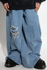 Vetements Blue Jeans With Logo - Men - Piano Luigi