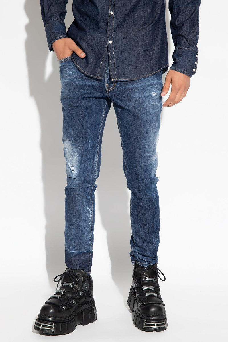 Dsquared2 Navy Blue ‘Skater’ Jeans - Men - Piano Luigi