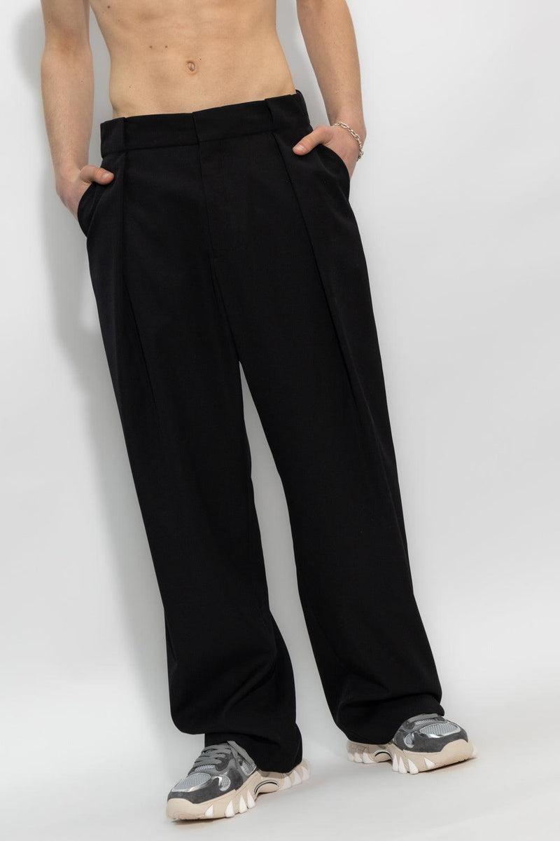 Balmain Black Wool Trousers - Men - Piano Luigi