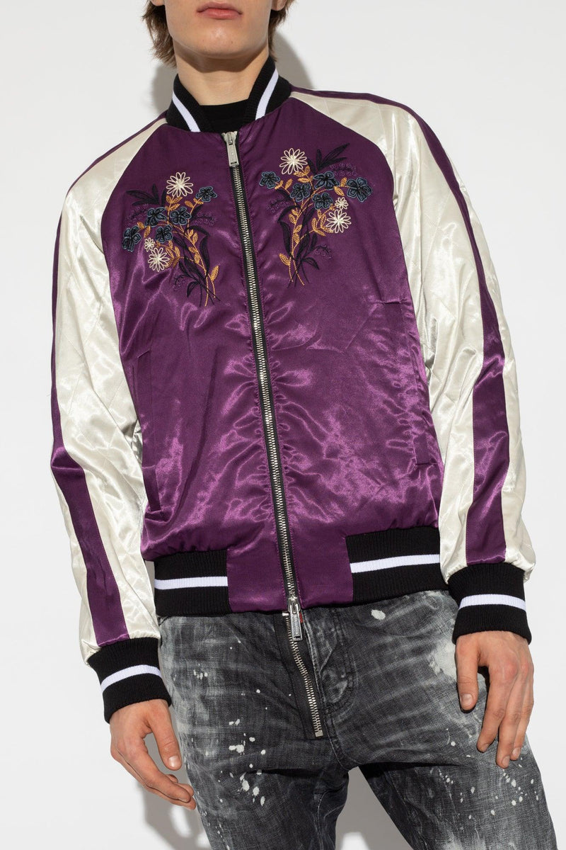 Dsquared2 Purple Bomber Jacket - Men - Piano Luigi