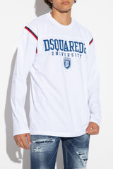 Dsquared2 White T-Shirt With Long Sleeves - Men - Piano Luigi