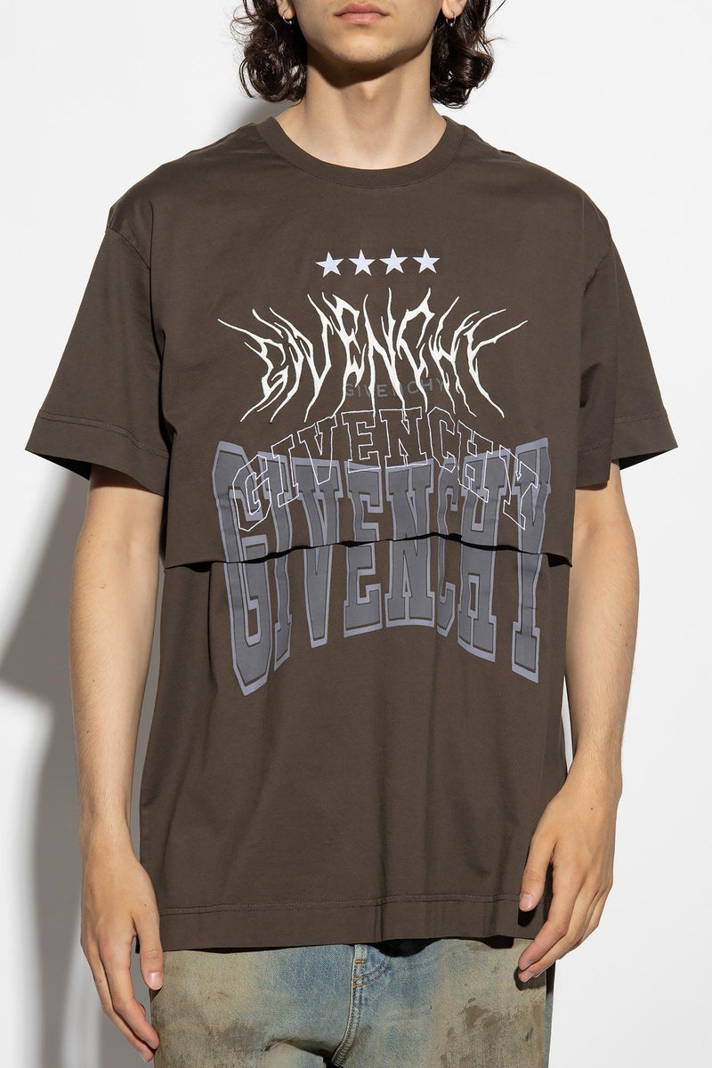 Givenchy Brown Reversible T-Shirt With Logo - Men - Piano Luigi