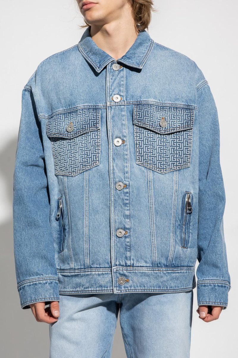 Balmain Blue Relaxed-Fitting Denim Jacket - Men - Piano Luigi