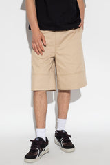 Palm Angels Beige Shorts With Logo - Men - Piano Luigi