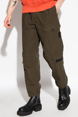 Stone Island Green Trousers With Logo - Men - Piano Luigi