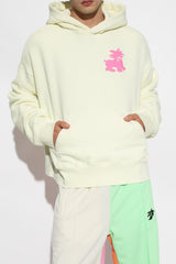 Palm Angels Cream Printed Hoodie - Men - Piano Luigi