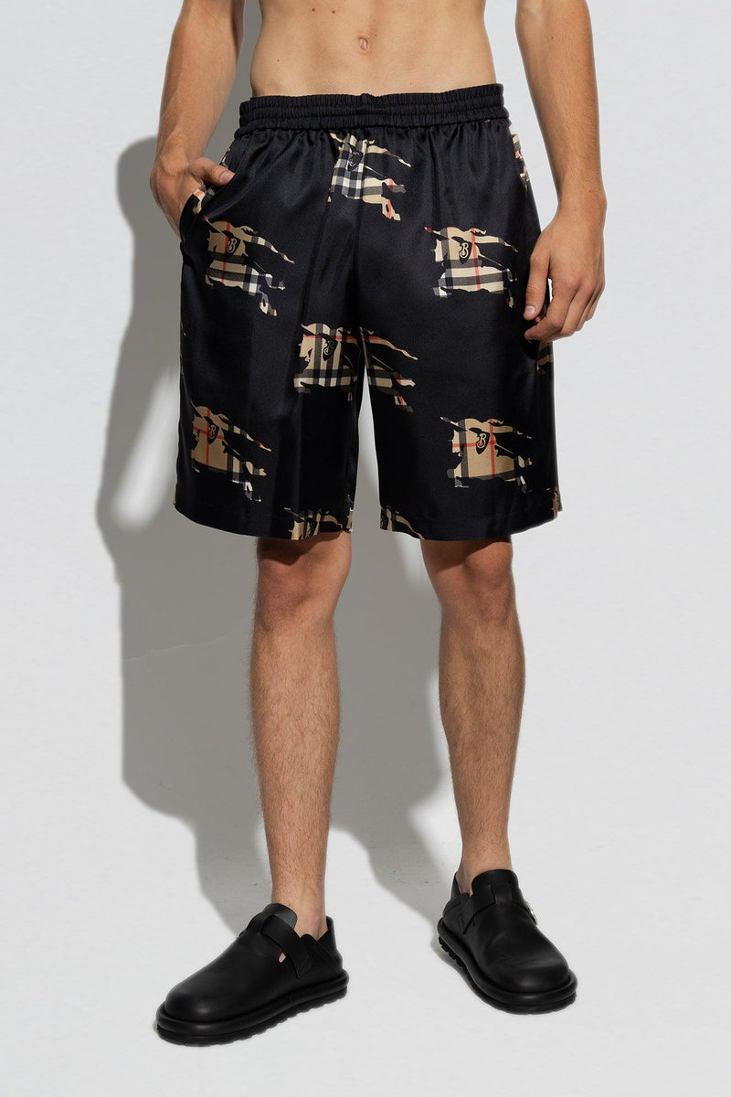 Burberry Black ‘Bradeston’ Silk Shorts - Men - Piano Luigi