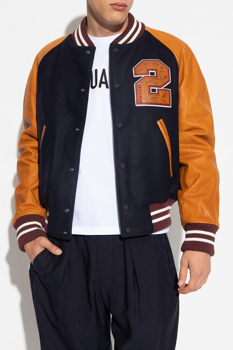 Dsquared2 Navy Blue Bomber Jacket - Men - Piano Luigi