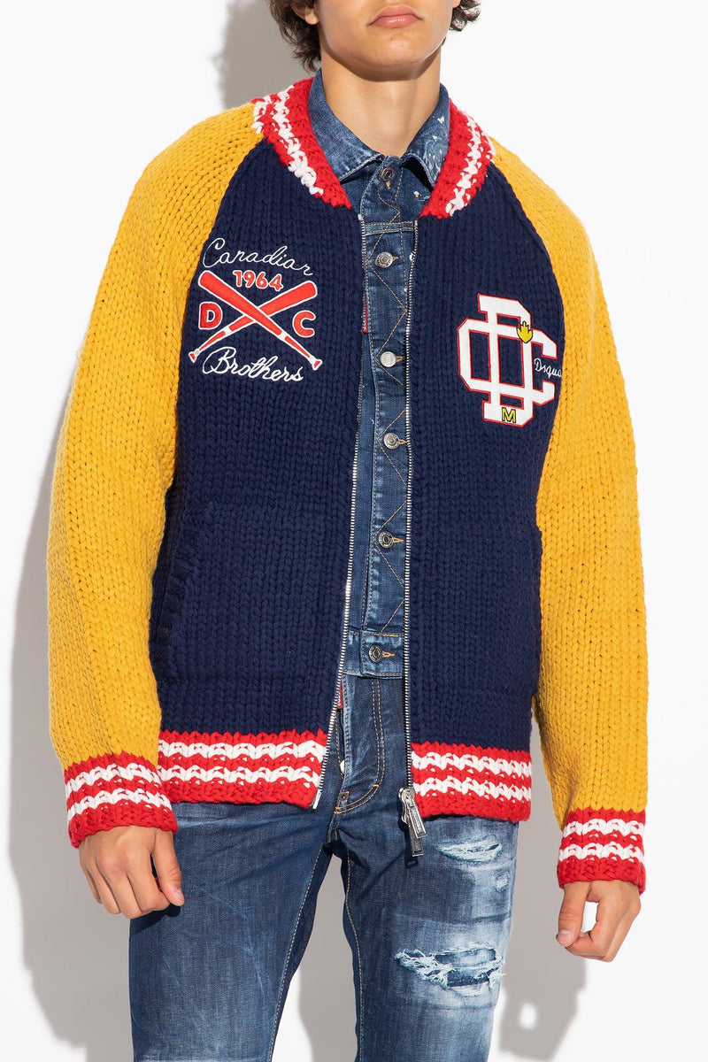 Dsquared2 Multicolour Wool Cardigan - Men - Piano Luigi