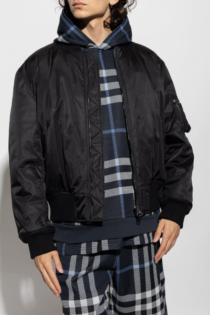 Burberry Black ‘Graves’ Bomber Jacket - Men - Piano Luigi