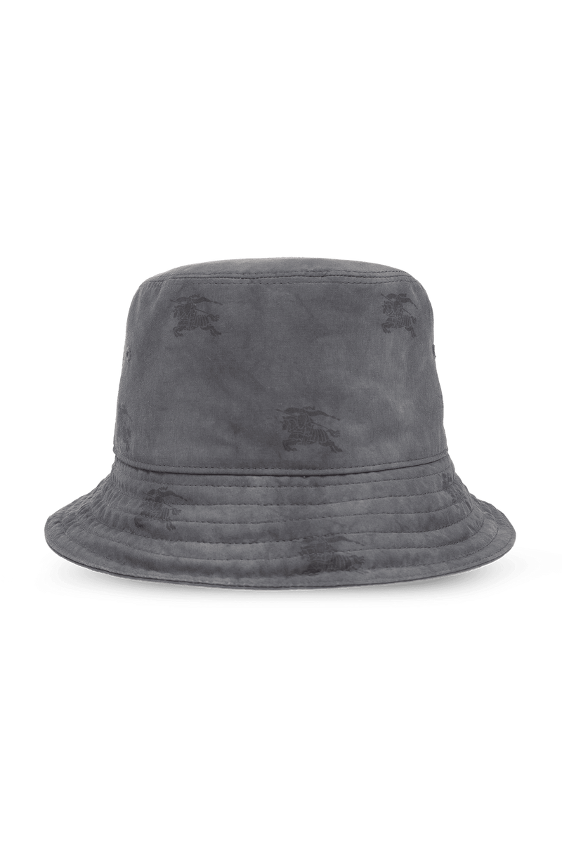 Burberry Grey Bucket Hat With Logo - Men - Piano Luigi