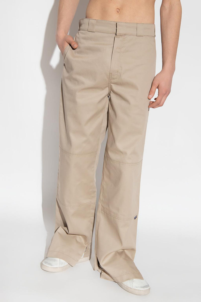 Palm Angels Beige Trousers With Stitching Details - Men - Piano Luigi