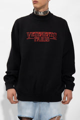 Vetements Black Logo-Embroidered Sweater - Men - Piano Luigi