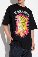 Versace Black Printed T-Shirt - Men - Piano Luigi