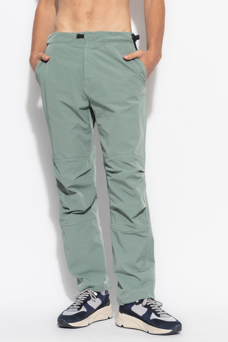 Stone Island Green Trousers With Logo - Men - Piano Luigi