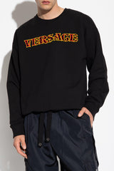 Versace Black Sweatshirt With Logo - Men - Piano Luigi