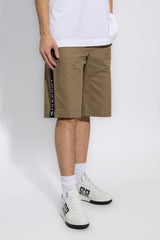 Givenchy Green Cotton Shorts With Side Stripes - Men - Piano Luigi