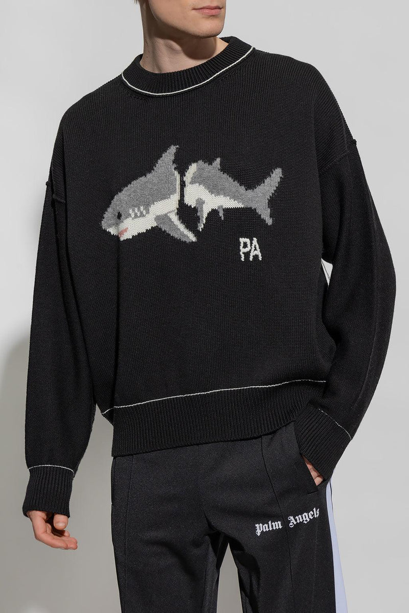 Palm Angels Black Wool Sweater - Men - Piano Luigi